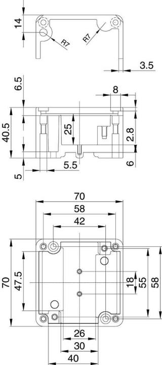 Produktbild Weidmüller Universal-Gehäuse 45 x 70 x 70 (Gehäuse)