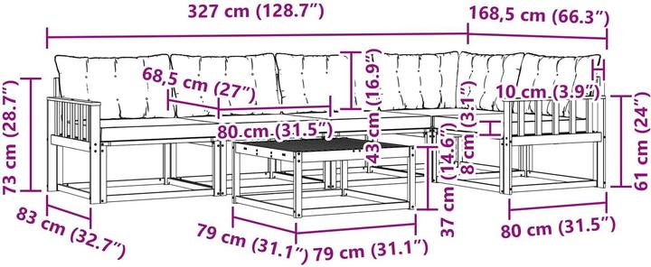 Produktbild vidaXL Outdoor-Sofa
