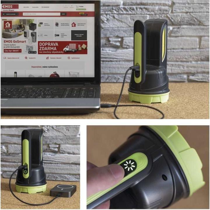 Actual product image Emos LED rechargeable lamp, 210 lm, 1 800 mAh (20 cm, 210 lm)