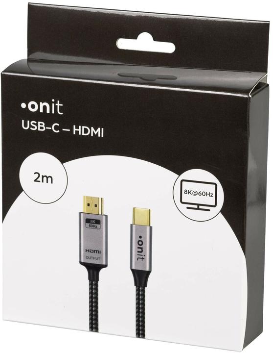Produktbild Onit USB C — HDMI (Typ A) (2 m, USB Typ C, HDMI, 2.1)