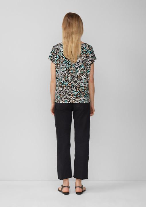 Produktbild S.Oliver T-Shirt Fliessendes T-Shirt aus Viskosemix mit All-over-Muster (48)