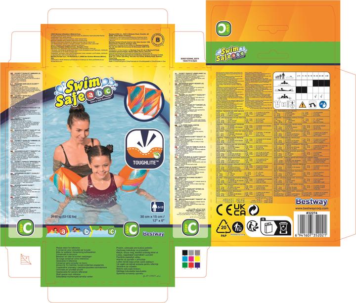 Produktbild Bestway Schwimmflügel Stufe C Colorify™, 5-12 Jahre