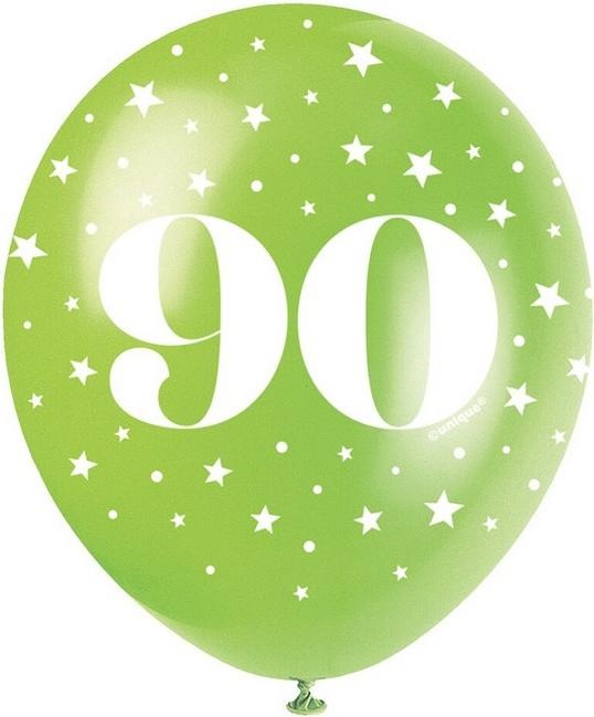 Produktbild Unique Party Perlglänzende 90. LatexBallons (5erPack)