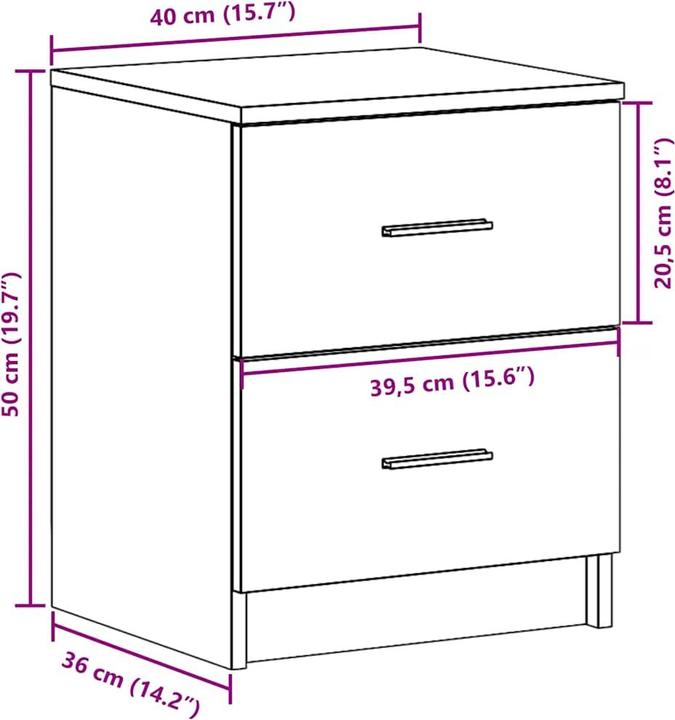 Immagine prodotto vidaXL Olin (40 x 36 x 50 cm)