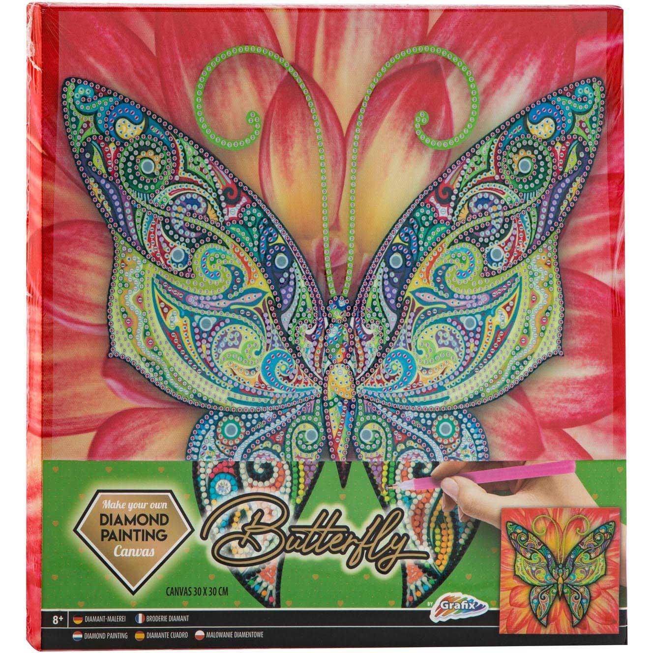 Thumbnail - Grafix Leinwand Diamond Painting Schmetterling
