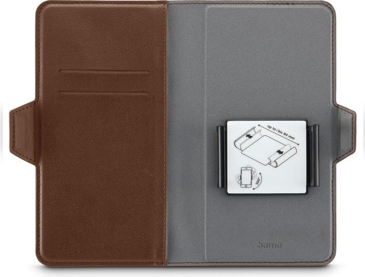 Immagine prodotto Hama Custodia per cellulare, Universale, Eco, per cellulari di dimensioni 7,5 x 15,3 cm, marrone (Universale)