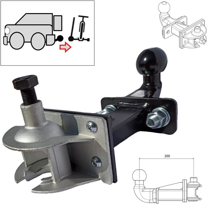Immagine prodotto Ximplio Universelle Hakenverlängerung für Veloträger (Nero)