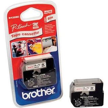 Brother, Beschriftungsband, M-K222bz (0.90 cm, Rot, Weiss)