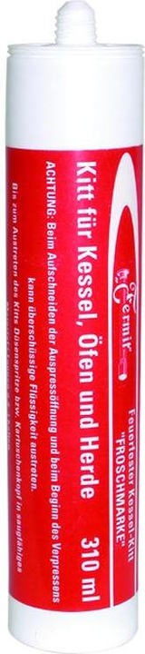Actual product image Fermit Fireproof boiler putty frog brand 650 g cartridge 310 ml (0.70 kg, 310 ml)