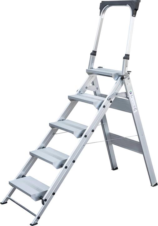 Produktbild Munk Klapptreppe mit Haltebügel 5 Stufen (Stehleiter, 139 cm)