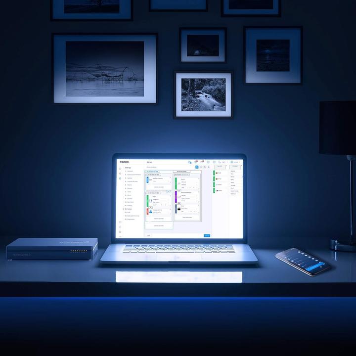 Actual product image Fibaro Home Center 3ZWave Plus Smart Home Hub Smart Home Management System FGHC3 EU UK Black