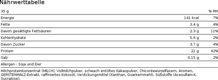 Nutritional values and ingredients Mars Protein Twix Protein Powder (455 g, 1 x, Caramel, Chocolate, Cracker)