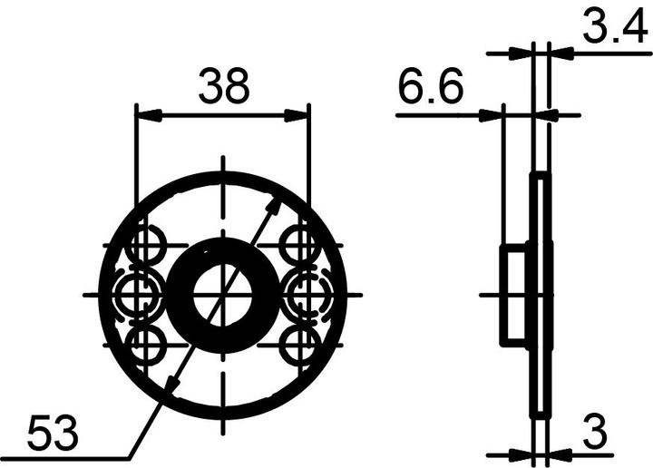 Produktbild Glutz Piatto Schlüsselrosette 51024 innen (Türrosette)