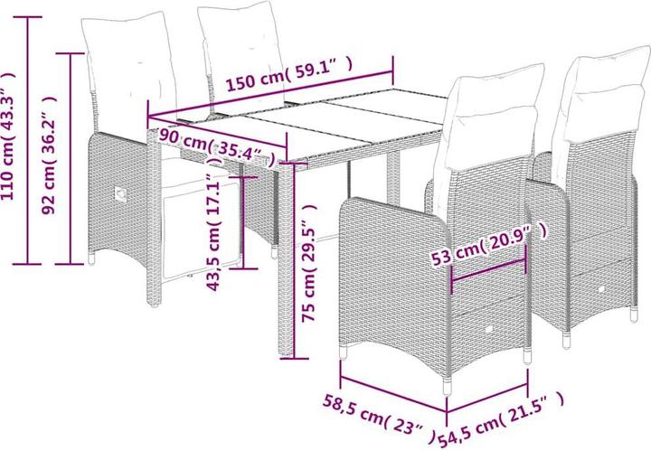 Produktbild vidaXL Bistro Set