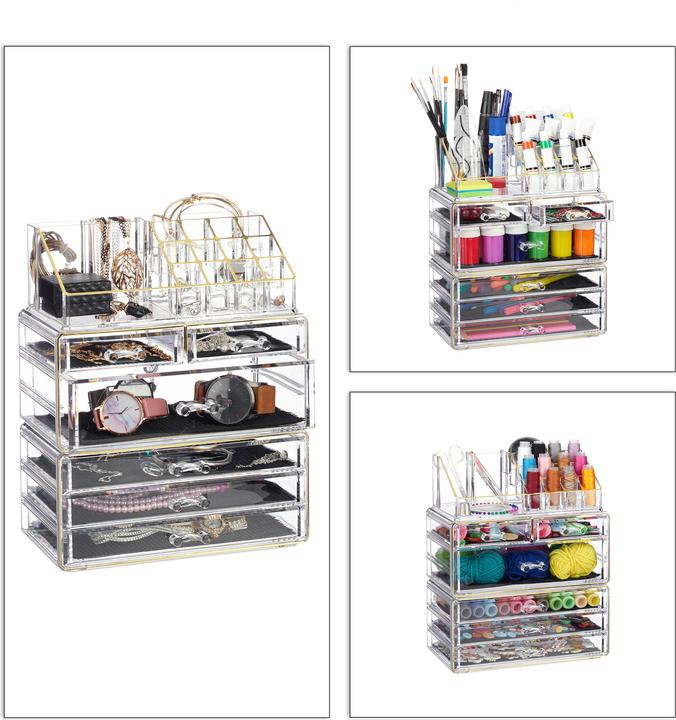 Actual product image Relaxdays Cosmetic Organiser with 6 Drawers