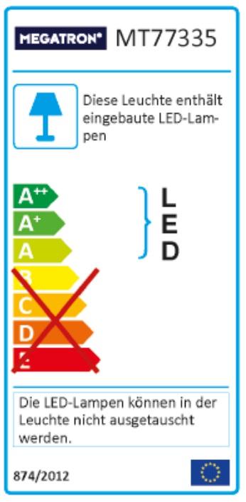Energy Label Megatron LED damp-proof luminaire with motion detector Fera (4700 lm)