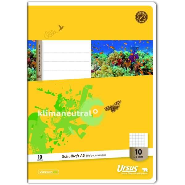 Actual product image Ursus Exercise book (A5, Checked, Soft cover)