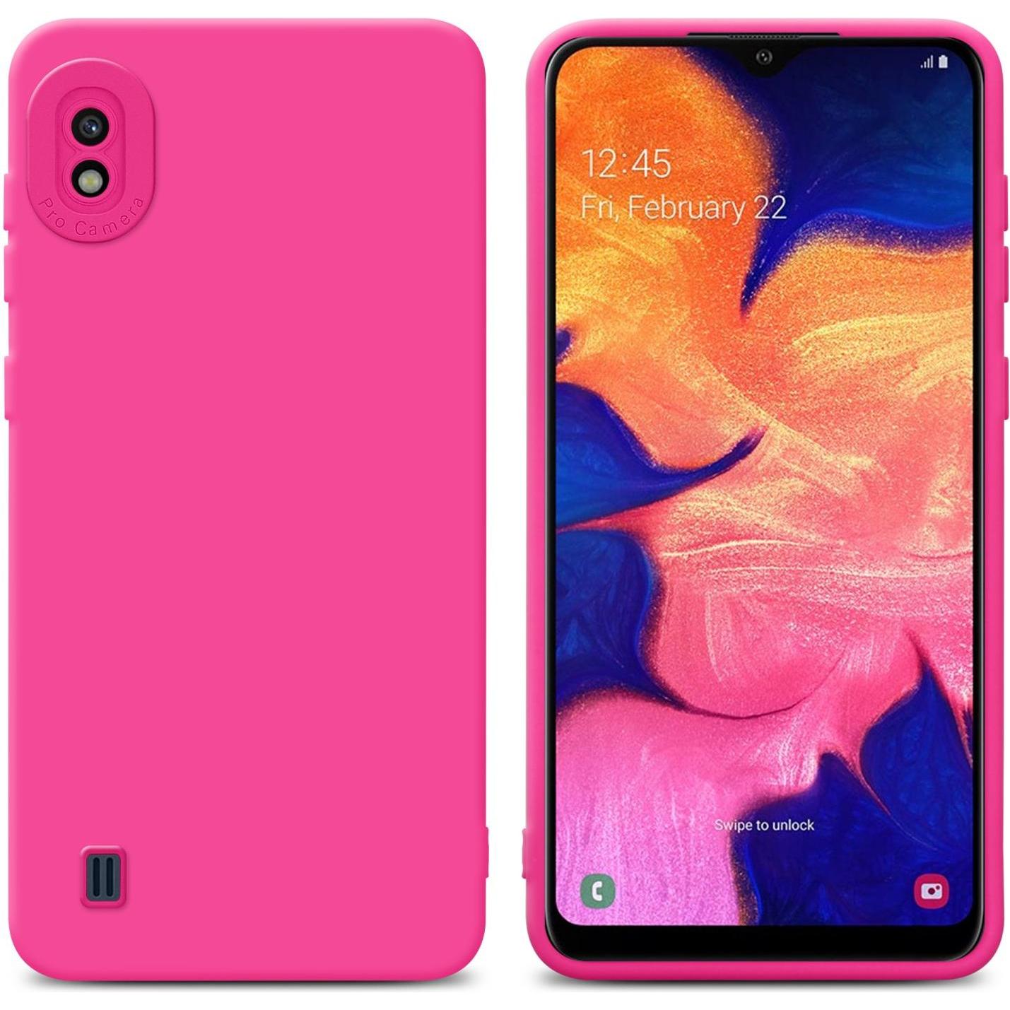 Cadorabo Hülle für Samsung Galaxy A10 im TPU Fluid LM162 Style (Samsung Galaxy A10), Smartphone Hülle, Pink