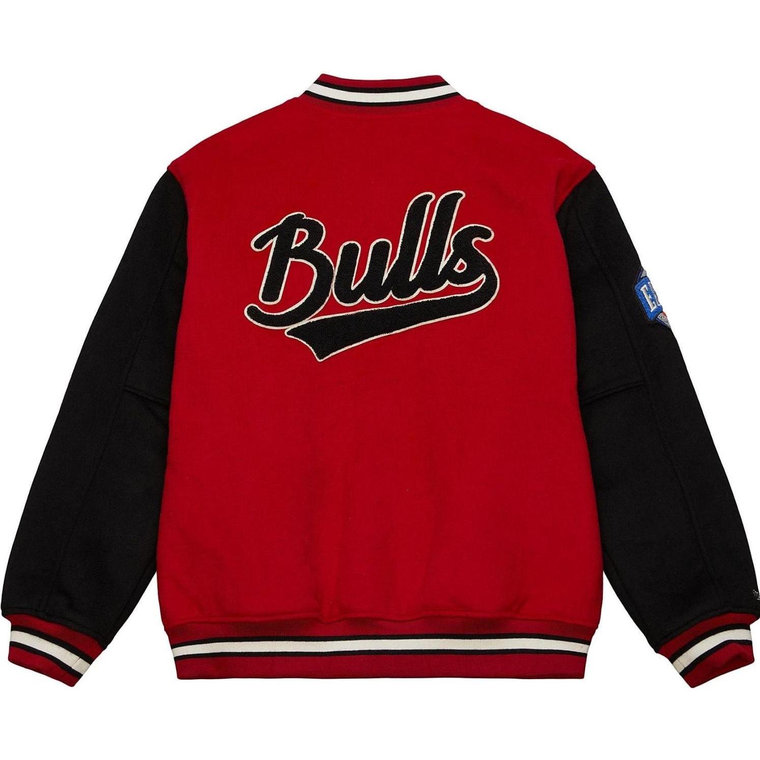 Thumbnail - Mitchell & Ness, Herren, Jacke, M&N Legacy Varsity Wool Jacke - NBA Chicago Bulls - L (L), Rot, L