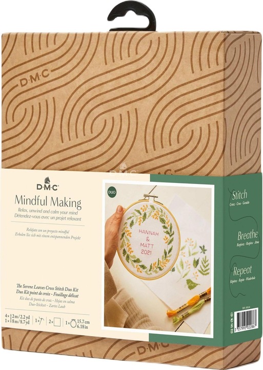 Image du produit DMC Kit de broderie Mindful Making Duo Couronne de fleurs, Ø 15.7 cm