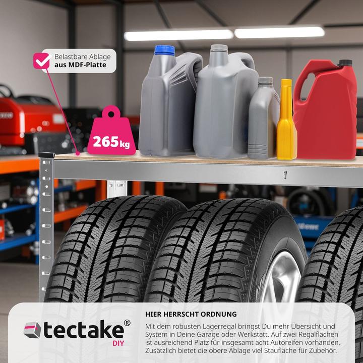 Actual product image tectake Tyre rack for up to 8 tyres