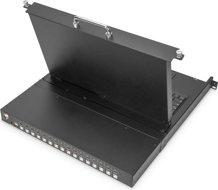 Actual product image Digitus Modular console with 17 TFT48.3cm 8Port KVM Touch 8 x HDMI, HD resolution, ES keyboard