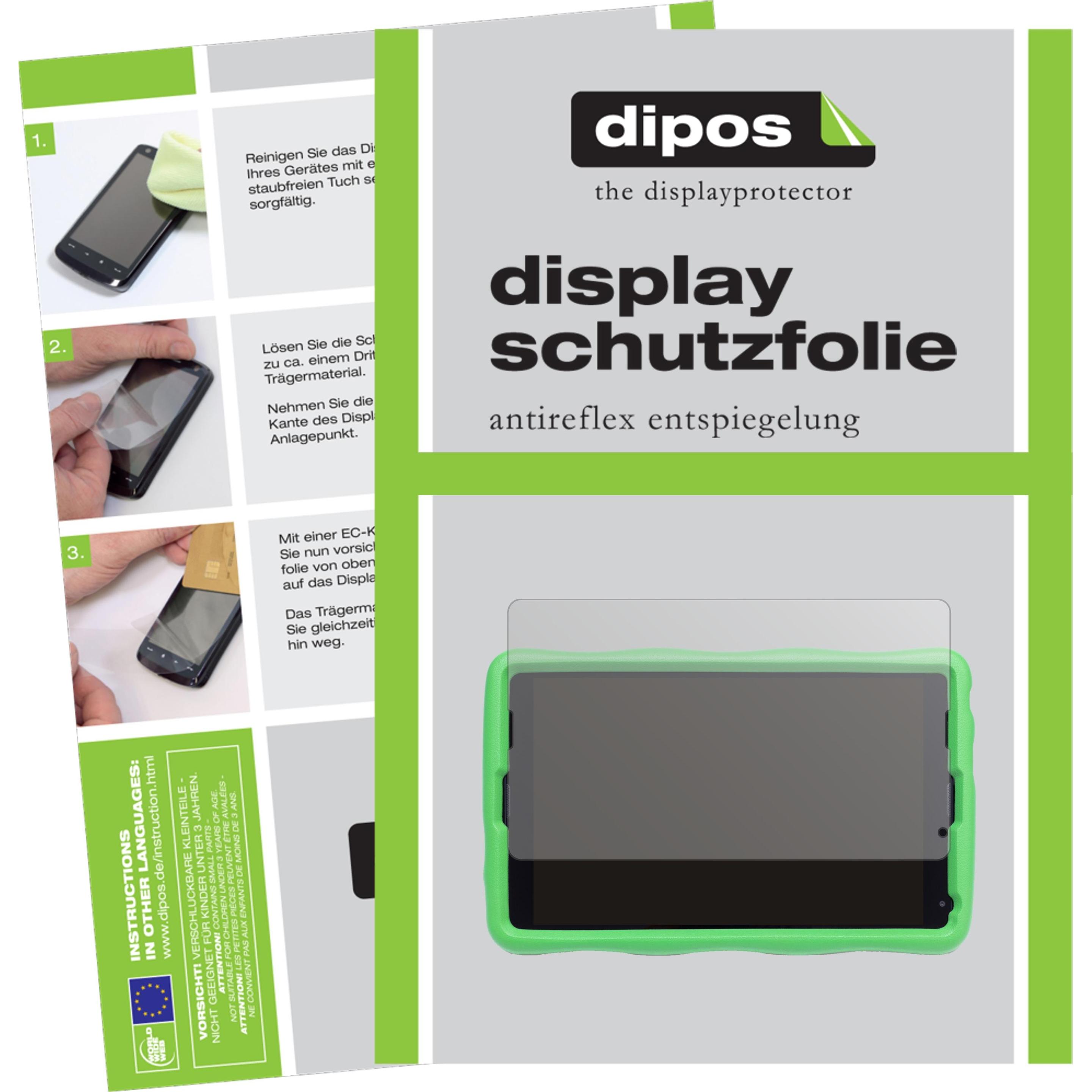 Dipos Displayschutzfolie Antireflex (2 Stück, Medion Kids Tablet E10440), Tablet Schutzfolie