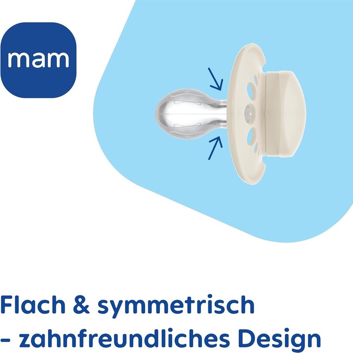 Produktbild MAM Original Silikon Schnuller, 2 Stück, 6-16 Monate (2 x, 6 - 16 Monate)
