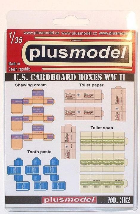 Actual product image Plus Model U.S. folding cartons