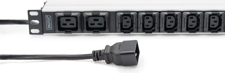 Actual product image Digitus Socket Strip with Aluminum Profile, 10-way, 2 m cable IEC C20 plug