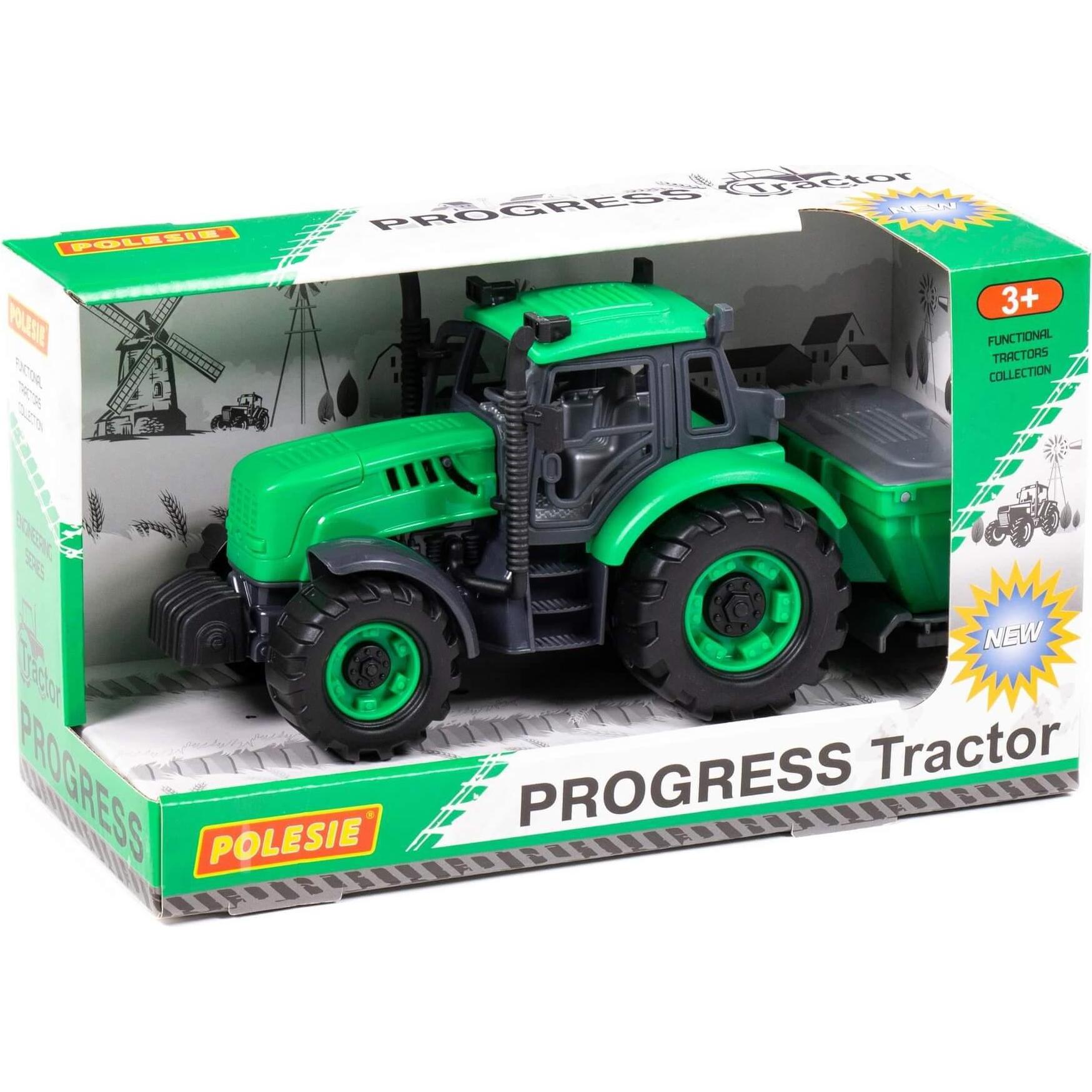 Thumbnail - Polesie 91239 Tractor "Progres" agricultural inertial green box