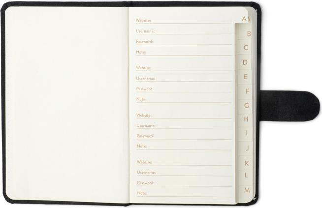 Image du produit Designworks Mini Password Journal - Shh (9 x 14 cm, Règle spéciale, Couverture souple)
