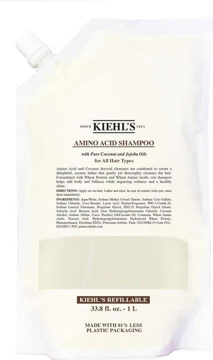 Image du produit Kiehl's Amino Acid Shampoo Refill Pouch (1000 ml, Shampoing liquide)