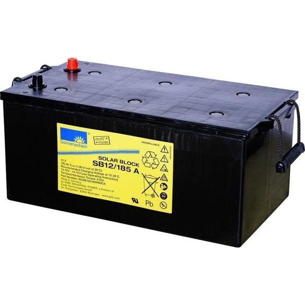 Exide, Versorgungsbatterie, Sonnenschein Solar Block SB12/185 A Blei Akku mit A-Pol 12V, 185000mAh (12 V, 185 Ah)