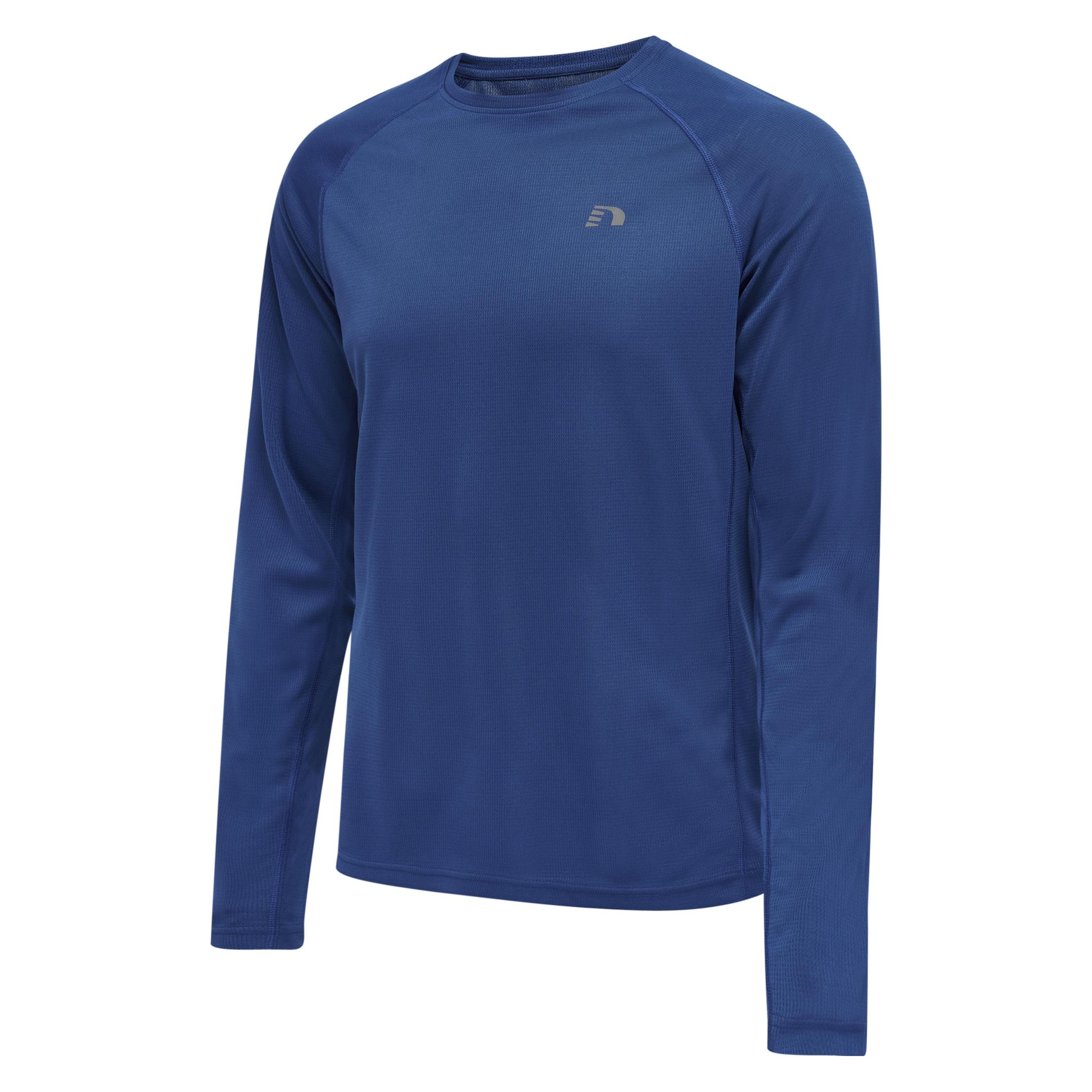 Newline, Herren, Sportshirt, Men'S Core Running T-Shirt L/S (Xxl), Blau, Xxl