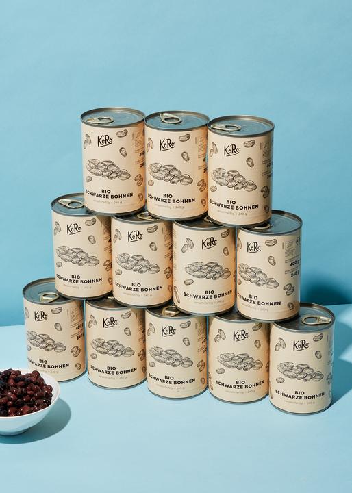 Image du produit KoRo Haricots noirs bio, cuits (2880 g)