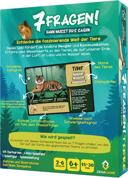Produktbild Zenagame 7 Fragen! Tiere (Deutsch, 2 - 6 Spieler)