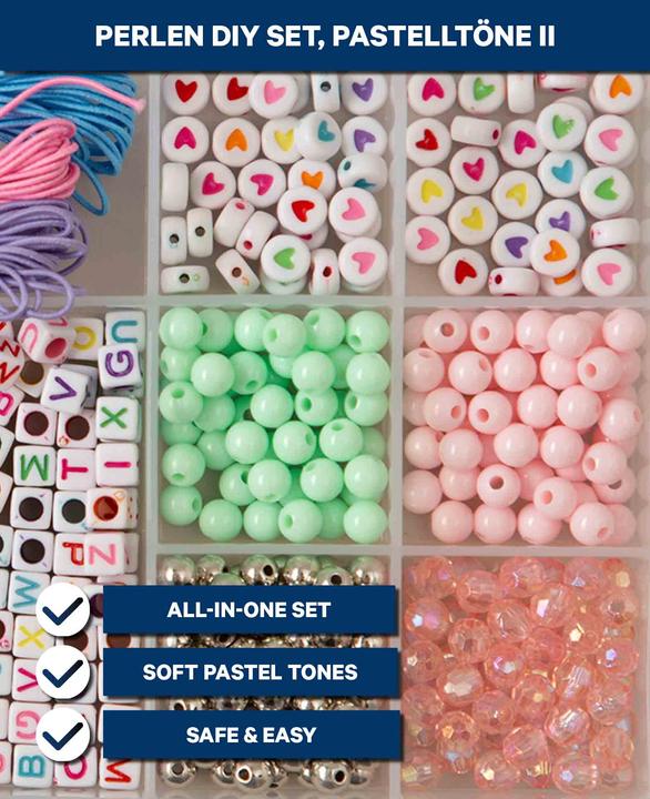 Immagine prodotto I Am Creative Perlen DIY Set, Pastelltöne II