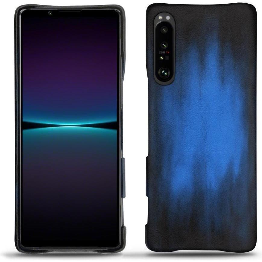 Noreve Lederschutzhülle (Sony Xperia 1 IV), Smartphone Hülle, Blau