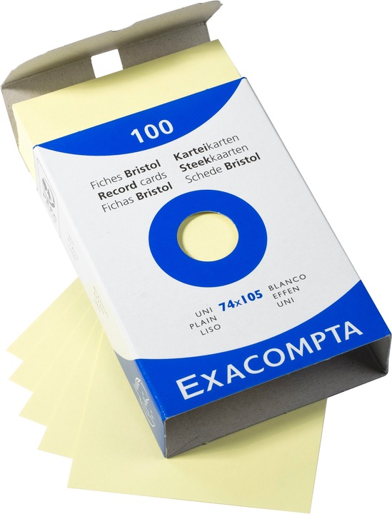 Actual product image Exacompta Index cards (74 x 105 mm, 205 g/m², 100 x)