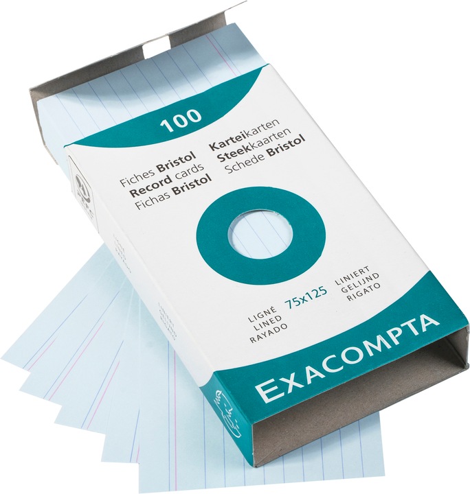 Actual product image Exacompta Index cards (75 x 125 mm, 205 g/m², 100 x)