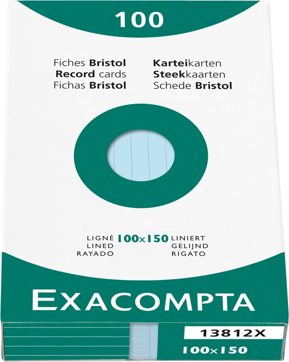 Actual product image Exacompta Index cards (100 x 150 mm, 205 g/m², 100 x)