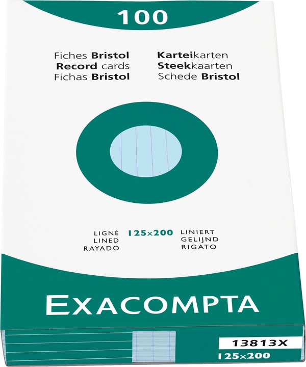 Actual product image Exacompta Index cards (125 x 200 mm, 205 g/m², 100 x)