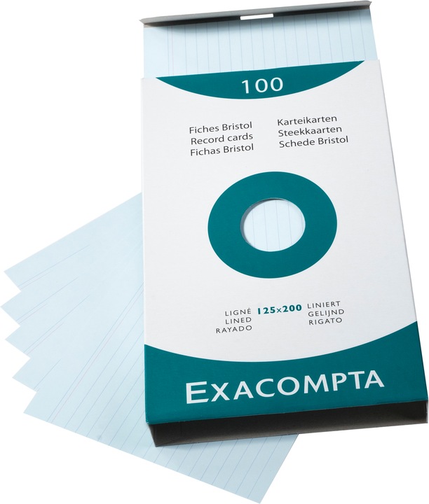 Actual product image Exacompta Index cards (125 x 200 mm, 205 g/m², 100 x)