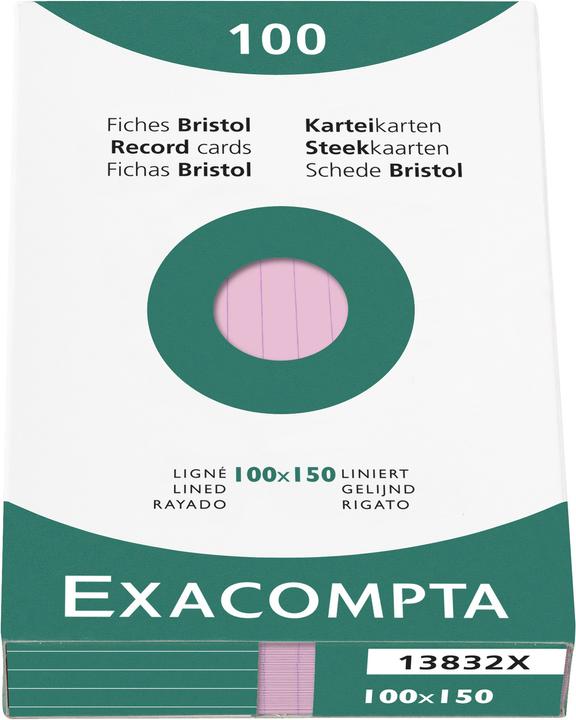 Produktbild Exacompta Karteikarten (100 x 150 mm, 205 g/m², 100 x)