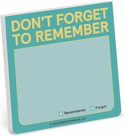 Produktbild Abrams & Chronicle Don't Forget to Remember Sticky Note