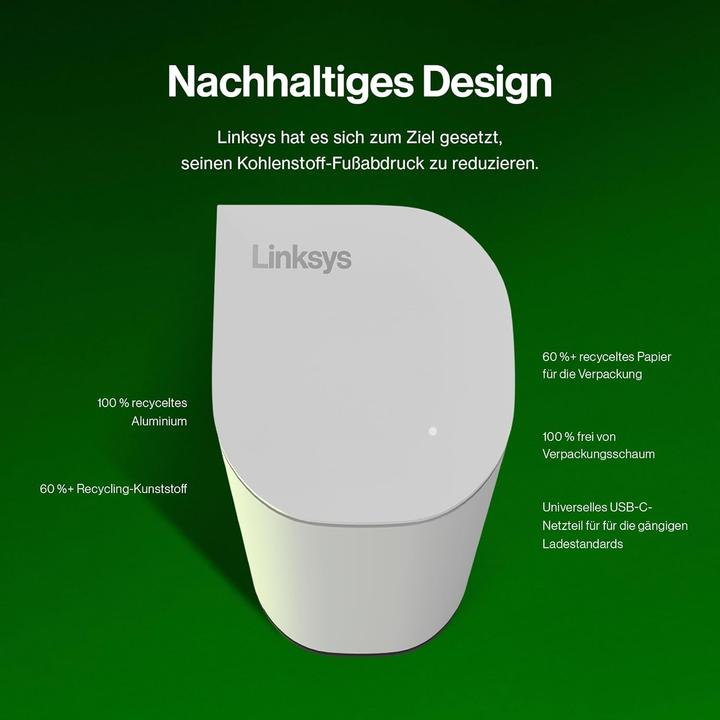 Immagine prodotto Linksys Velop Micro 7 BE5000 Dual-Band Wi-Fi 7 Mesh System (3-pack)