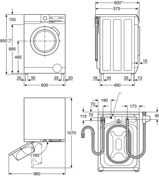 Produktbild Electrolux WAL3E300 (8 kg, Links)