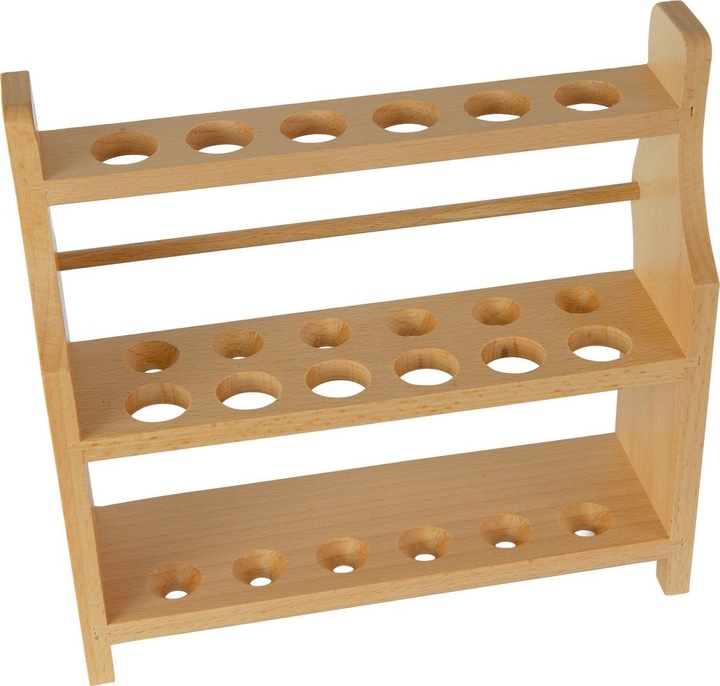 Actual product image Casativo Beech Wood Test Tube Rack for 12 Glasses, 21 x 8 x 20 cm (Various spices)