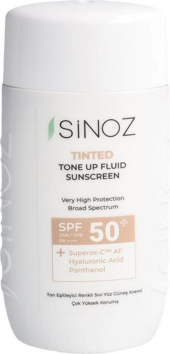 Actual product image Sinoz Tinted Tone Up Fluid Sunscreen (Suntan cream, SPF 50+, 50 ml)